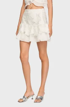 Женская белая юбка Белый 40 Sandro SFPJU01631_white