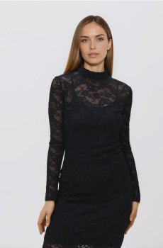 Reserved - Мереживна максі-сукня - чорний - 724HS-99X
