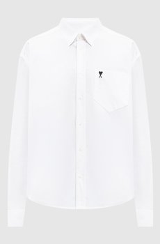 Белая рубашка с вышивкой эмблемы
