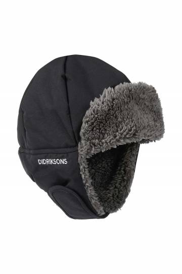 Детская шапка Didriksons BIGGLES CAP цвет чёрный Детская шапка Didriksons BIGGLES CAP цвет чёрный