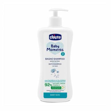 Детский шампунь-гель 2 в 1 для волос и тела Chicco Baby Moments Без слез, 500 мл Детский шампунь-гель 2 в 1 для волос и тела Chicco Baby Moments Без слез, 500 мл