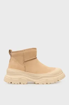 Женские бежевые замшевые полусапоги La Rioja Бежевый 38 PRPY PRFAS0925W