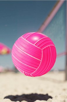 Bолейбольний м’яч - яскраво-рожевий
