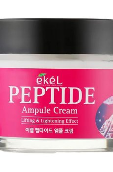 Антивозрастной крем для лица Ekel Peptide Ampule Cream Lifting & Lightening Effect с пептидами, 70 мл