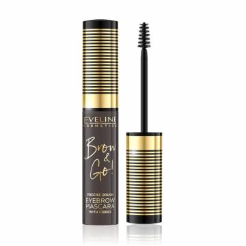 Тушь для бровей Eveline Cosmetics Brow&Go! Eyebrow Mascara 02 Dark, 6 мл Тушь для бровей Eveline Cosmetics Brow&Go! Eyebrow Mascara 02 Dark, 6 мл