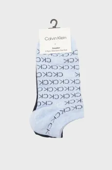 Женские носки (2 пары) OVER Разноцветный ONESIZE Calvin Klein 701218779