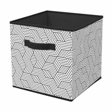 Корзина для хранения Idea Home NP-104L Waves чёрно-белая, 30*30*30 см