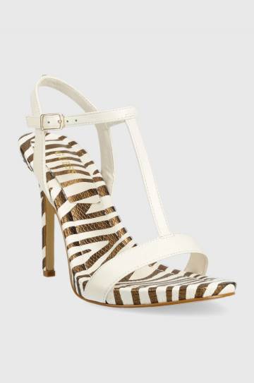 Кожаные сандалии Guess FACY цвет белый FL6FAC LEA03 Кожаные сандалии Guess FACY цвет белый FL6FAC LEA03