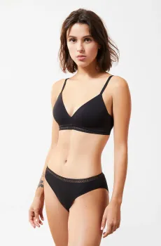 Женский черный бюстгальтер с тонкой треугольной чашкой HAPPILY Черный 75C Etam 6524660