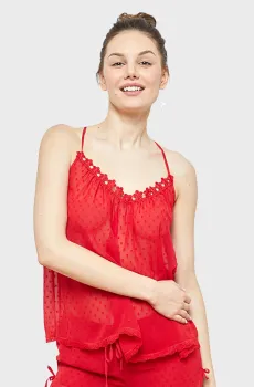 Женский красный топ PETALE Красный L Etam 6517191