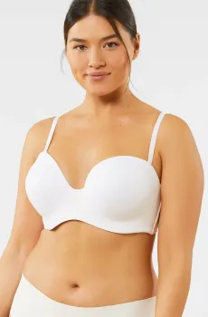 Женский белый бюстгальтер-бандо PURE FIT WE CARE Белый 75D Etam 6535758