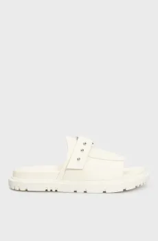 Женские белые кожаные слайдеры Sara Белый 39 PRPY PRSPT0027W