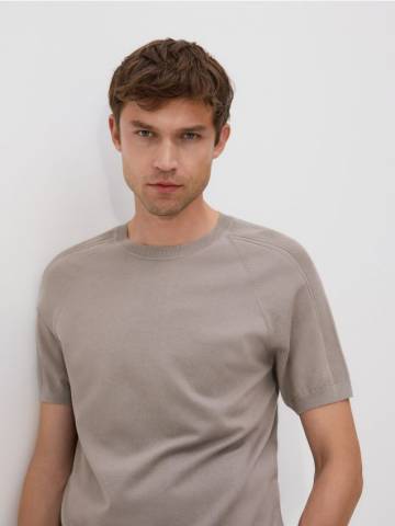 Reserved - Светр з ліоцелем - бежевий - 020FR-08X