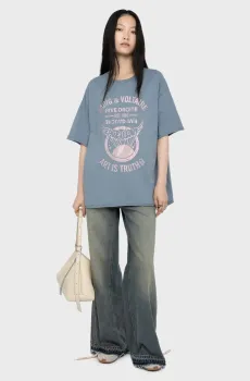 Женская голубая футболка Berry Голубой S ZADIG&VOLTAIRE JWTS02903_SIXTINE