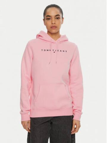 Tommy Jeans Світшот Linear DW0DW17324 Рожевий Regular Fit Tommy Jeans Світшот Linear DW0DW17324 Рожевий Regular Fit