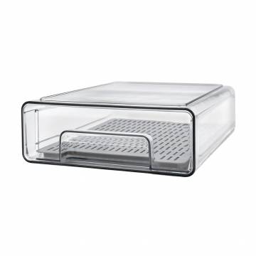 Органайзер для хранения в холодильнике Homax выдвижной, с поддоном, 25*21 2*7.8 см (BR-02)