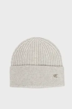 Мужская серая шерстяная шапка METAL WOOL Серый ONESIZE Calvin Klein LV04D8032G