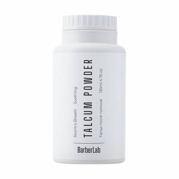 Мужской тальк после бритья BarberLab Storms Breath Talcum Powder Успокаивающий, 135 г Мужской тальк после бритья BarberLab Storms Breath Talcum Powder Успокаивающий, 135 г