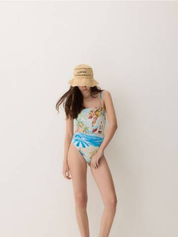 Reserved - Панама з рафії - пшеничний - 696CO-12X