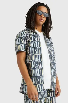 Мужская рубашка с узором TJM CLSC TOMMY AOP Разноцветный M Tommy Jeans DM0DM15930