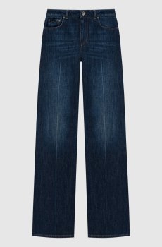 Синие джинсы с эффектом потертости