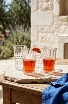 Склянки з декоративним дном 4 pack - clear