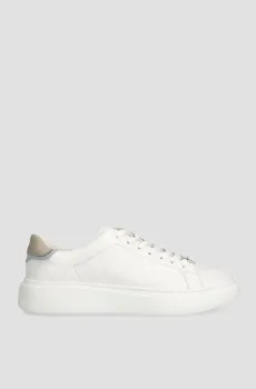 Женские белые кожаные сникерсы Белый 40 BOSS 50517207;120