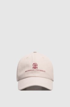 Серая кепка с контрастной вышивкой логотипа