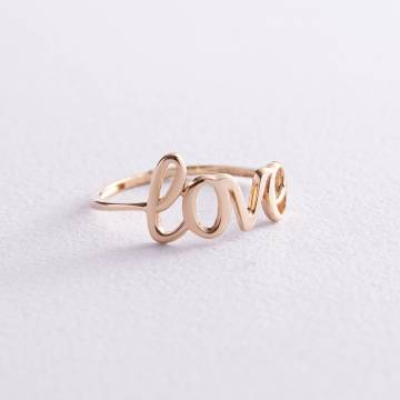 Кольцо "Love" в желтом золоте к07093 Кольцо "Love" в желтом золоте к07093