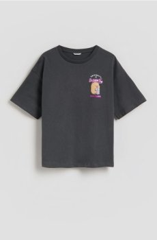 Reserved - Футболка Capybara CapyFun - темно-сірий - 979HT-90X