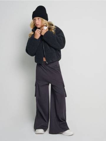 Штани wide leg - антрацитовий Штани wide leg - антрацитовий