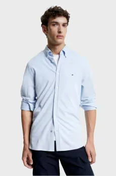 Мужская голубая рубашка 1985 KNITTED Голубой L Tommy Hilfiger MW0MW30675