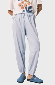 Женские голубые брюки в полоску Голубой XXL womensecret 3703231