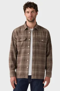 Мужская коричневая рубашка в клетку Коричневый L Levi’s® 19587;0364