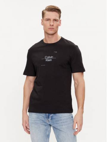 Calvin Klein Футболка Line Logo K10K112489 Чорний Regular Fit Calvin Klein Футболка Line Logo K10K112489 Чорний Regular Fit