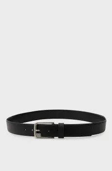 Мужской черный кожаный ремень MONO Черный 95 Calvin Klein LV04D7040G