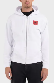 Мужское белое худи Белый L Replay M6777 .000.23650P