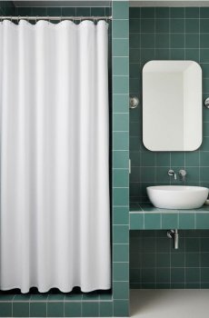 Фіранки для душу - білий