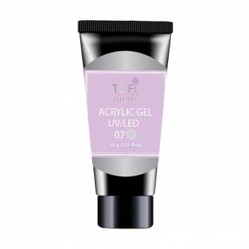 Акрил-гель для ногтей Tufi Profi Premium Acrylic Gel UV/LED, 07 Прозрачный, 30 г Акрил-гель для ногтей Tufi Profi Premium Acrylic Gel UV/LED, 07 Прозрачный, 30 г