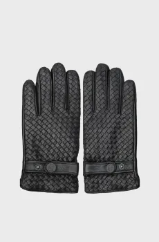 Мужские черные кожаные перчатки Черный 10.5 Karl Lagerfeld 544440.815400;990