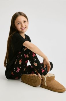 Reserved - Різдвяні легінси з візерунками - чорний - 956FF-99X