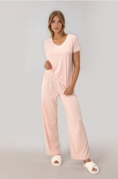Двокомплектна піжама з домішкою віскози - рожевий