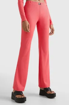 Женские розовые спортивные брюки TJW BADGE LOW RISE FLARE Розовый XS Tommy Jeans DW0DW15373