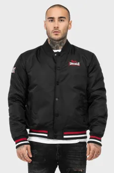 Мужской черный бомбер Черный M Lonsdale 117578