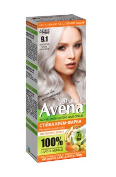 Стойкая крем-краска для волос Acme Color Avena Naturals Permanent Cream Color 9.1 Пепельный блонд, 115 мл
