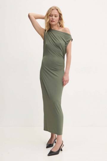 Платье Answear Lab цвет зелёный maxi облегающая Платье Answear Lab цвет зелёный maxi облегающая