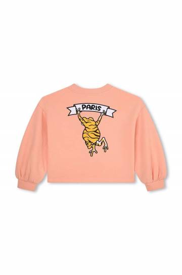 Детская кофта Kenzo Kids цвет розовый с принтом Детская кофта Kenzo Kids цвет розовый с принтом