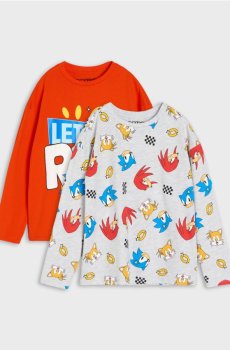 Футболки з довгим рукавом, упаковка 2 шт. Sonic the Hedgehog - різнобарвний