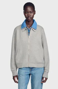 Женский серый кардиган Серый S Sandro SFPCA01490_Grey