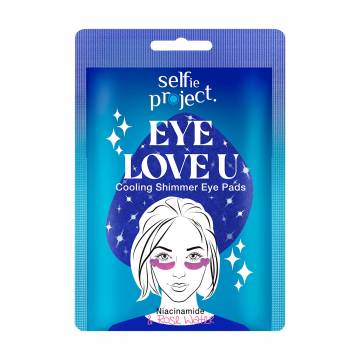 Патчи для кожи вокруг глаз Selfie Project Eye Love U Cooling Shimmer Pink Eye Pads с ниацинамидом и розовой водой, 2 шт Патчи для кожи вокруг глаз Selfie Project Eye Love U Cooling Shimmer Pink Eye Pads с ниацинамидом и розовой водой, 2 шт